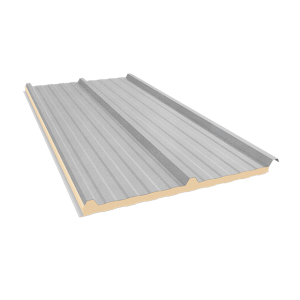 Telha Trapezoidal Confort Térmica Semi-Sanduíche Galvalume – núcleo em PIR 30 mm
