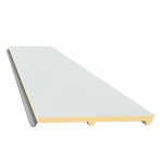 Telha Trapezoidal Confort Térmica Semi-Sanduíche Cor de Galvalume Natural – núcleo em PIR 20 mm