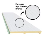 Telha Trapezoidal Confort Térmica Semi-Sanduíche Galvalume – núcleo em PIR 30 mm